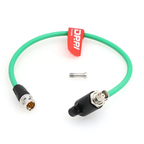 Vista 9 de Cable protector SDI 12G aisladores galvánicos BNC macho a ángulo recto BNC hembra para RED Komodo, ARRI Mini (negro)