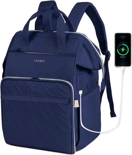 Vista 7 de Leudes Mochila Bolsa para Tejer, Organizador de Almacenamiento de Hilo, Bolsa de Ganchillo Grande Tote, Regalo de Navidad, Estuche Portador de Hilo