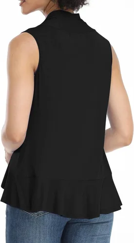 Vista 3 de Xeoxarel - Chaleco sin mangas de mujer con parte delantera abierta (S-3XL)