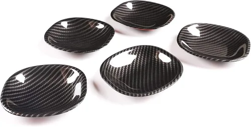 Vista 5 de Adhesivo ABS para manija de puerta exterior de automóvil para Mercedes Benz Clase G W463 G500 2019-2020 Accesorio de automóvil (fibra de carbono)