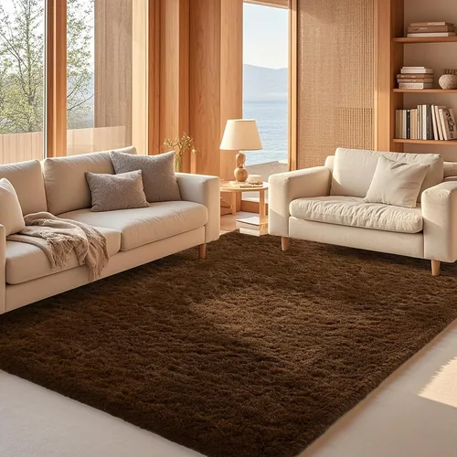 Vista 144 de Ophanie - Alfombras para sala de estar, antideslizante y suave, de felpa grandes y peludas para dormitorio, peludas para niños y niñas, decoración