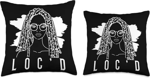 Vista 3 de Locs Afro Dreadlocks Love Natural Beauty Hair It's the Locs for Me-Afro Hair - Almohada de pelo negro americano africano, 16 x 16 pulgadas