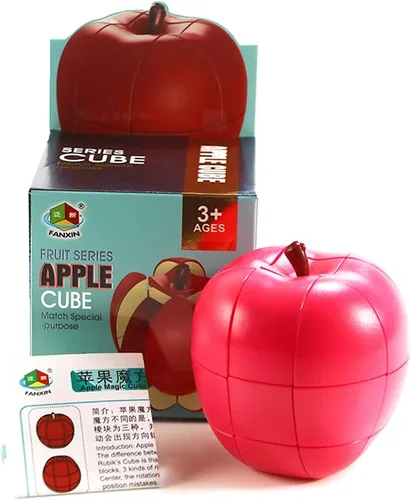 Vista 7 de Cubo de frutas 3D 3×3 Magic Speed Cube Juguetes educativos para niños Puzzle Cube Brain Teaser (manzana)