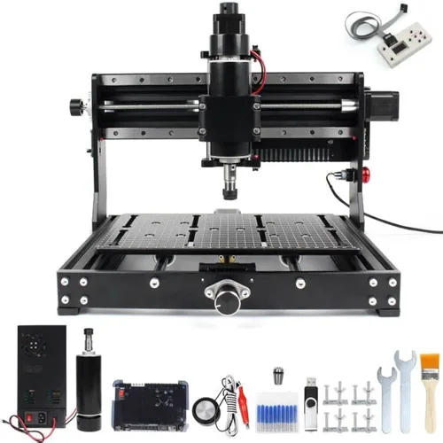 Vista 9 de CNCTOPBAOS Fresadora CNC 1610 PRO, con controlador GRBL fuera de línea, 3 ejes de escritorio DIY Mini CNC Router Kit Grabado Tallado PVC, PCB