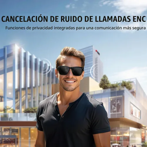 Vista 7 de Gafas inteligentes AIRMARS para hombres y mujeres con altavoz, gafas de sol Bluetooth con protección UV para exteriores, gafas inteligentes