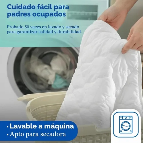 Vista 6 de Sealy Baby SafetyCase Protector de colchón impermeable transpirable para cuna, funda de cama infantil, funda de cama con cremallera, sin ruido