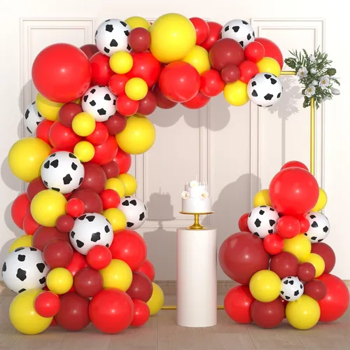 Vista 13 de Juego de globos de color azul real, negro y plateado metálico, 122 unidades, guirnalda de arco de globos azul real y negro para videojuegos