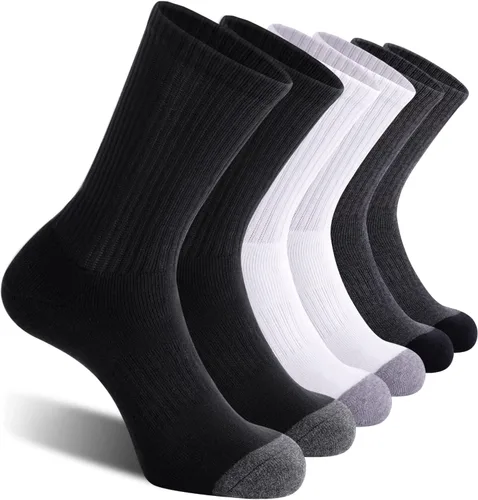 Vista 8 de CelerSport - Calcetines deportivos para botas de trabajo para hombre con Negro