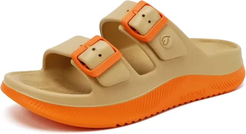 Vista 9 de ONCAI Womens Recovery Sandals with Arch Support Plantar Fasciitis Orthotic Adjustable Buckle Open Toe Thick Cushion Outdoor Girls Sport Slides