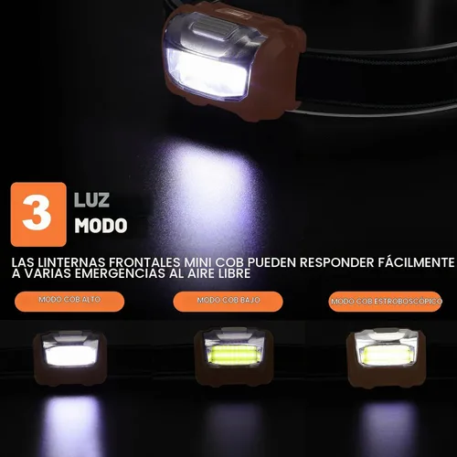 Vista 3 de Macarrie Paquete de 18 unidades de linternas LED para la cabeza IPX4 impermeables con 3 modos, linternas brillantes para la cabeza, accesorios