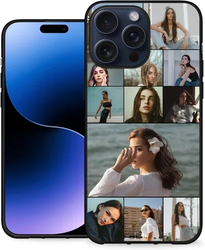 Vista 14 de Funda de teléfono personalizada para Apple iPhone 16, 15, 14, 13, 12, 11 Pro Max Plus Mini XR X XS 8 7+ SE 2022 2020 con imagen, logotipo, texto 01
