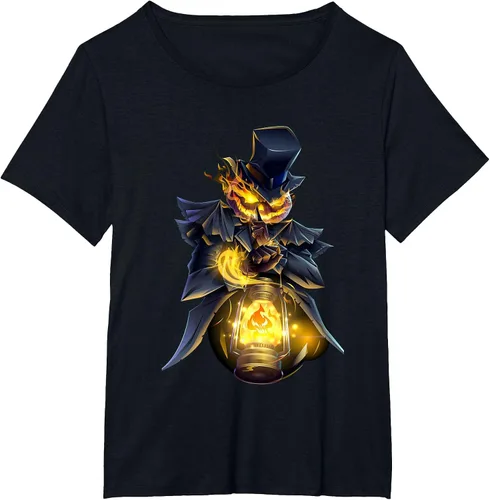 Vista 12 de Halloween Pumpkin Scary Jack O Lantern Boy Girl Men Women T-Shirt Negro