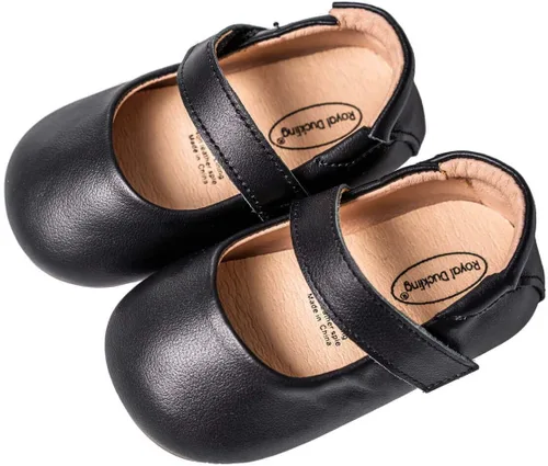 Vista 7 de Zapatos de bebé de cuero genuino para niñas y niños pequeños Mary Jane Zapatos de caminar Prewalker princesa vestido de boda zapatos zapatos