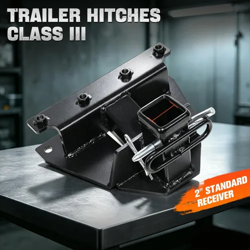Vista 4 de Enganche de remolque clase 3 receptor de 2 pulgadas compatible con Jeep Grand Cherokee 05-10, color negro