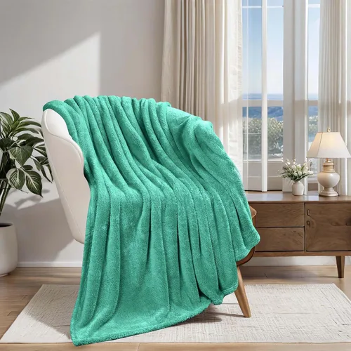 Vista 34 de Superior Manta Clásica de Forro Polar Sólido, Gruesa, Acogedora, Mantas Cálidas, Ropa de Cama y Manta de Sofá de Felpa Suave Aterciopelada, Linda