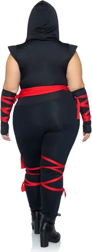 Vista 7 de Leg Avenue Disfraz de ninja mortal de 4 piezas para mujer