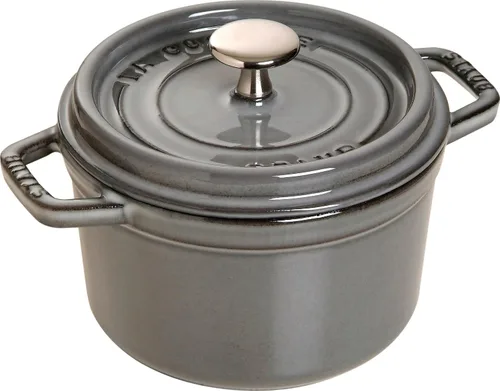 Vista 4 de Staub La Cocotte Redonda 40509-804 Mini Pico Cocotte Redonda Verde Basil 40509-804 Olla Esmaltada Pequeña de Dos Manijas
