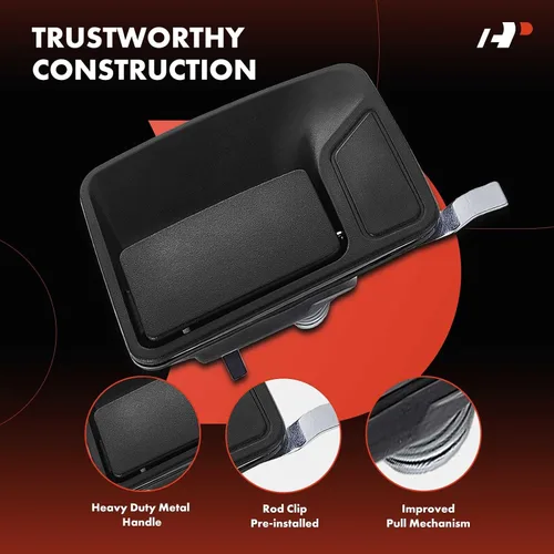 Vista 4 de A-Premium Manija de puerta exterior de metal mejorada, lado delantero