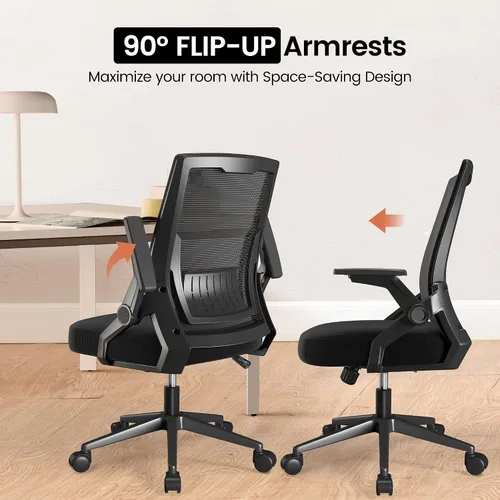 Vista 5 de GTPOFFICE Silla de oficina ergonómica, silla de escritorio para computadora cómoda con soporte lumbar ajustable, silla de oficina de malla