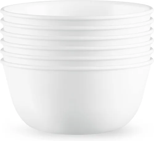 Vista 5 de Corelle Vitrelle - Juego de vajilla de servicio de 18 piezas para 6 piezas, color blanco escarcha de invierno y Vitrelle de 28 onzas, juego de 6