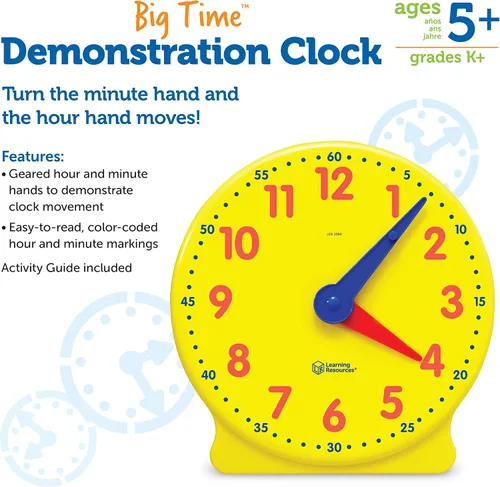 Vista 6 de Learning Resources – Reloj de estudiante Big Time, 12 horas