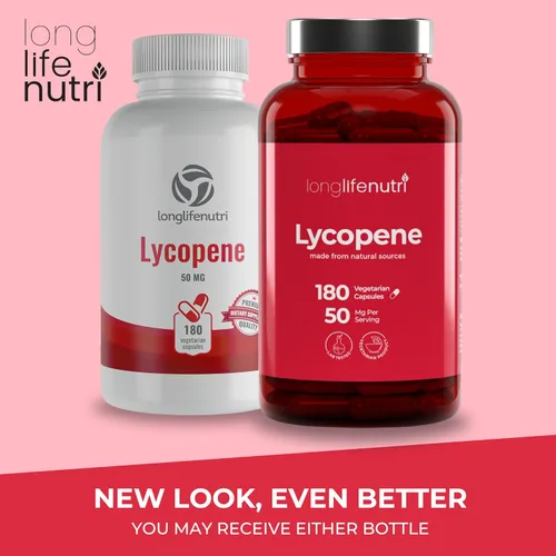 Vista 9 de LongLifeNutri Licopeno 50 mg, extracto de tomate natural, 180 cápsulas vegetales