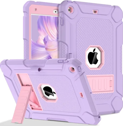 Vista 10 de Funda LTROP para iPad de 10.2 Pulgadas 9ª/ 8ª/ 7ª Generación (2021/2020/ 2019) con Soporte para Lápiz y Soporte, Funda Protectora Resistente Híbrida