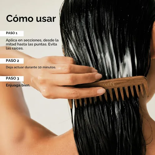 Vista 8 de MAREE Mascarilla capilar para cabello dañado - Colágeno y queratina
