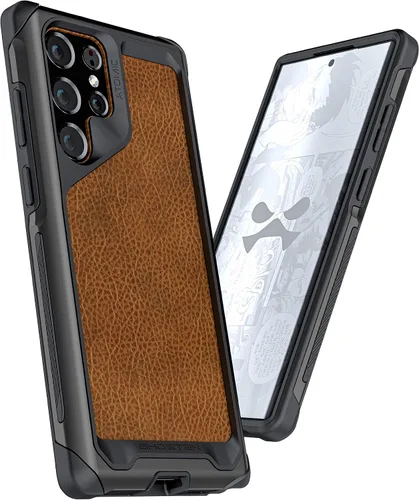 Vista 188 de Ghostek Atomic - Funda delgada para Galaxy Z Flip 4, parte trasera de aramida con parachoques de aluminio rojo, funda protectora de doble capa a
