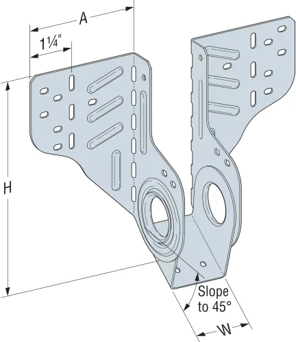 Vista 7 de Simpson Strong-Tie LSSR26Z LSSR - Percha de viga ajustable en campo ligero para 2x6 (paquete de 20)