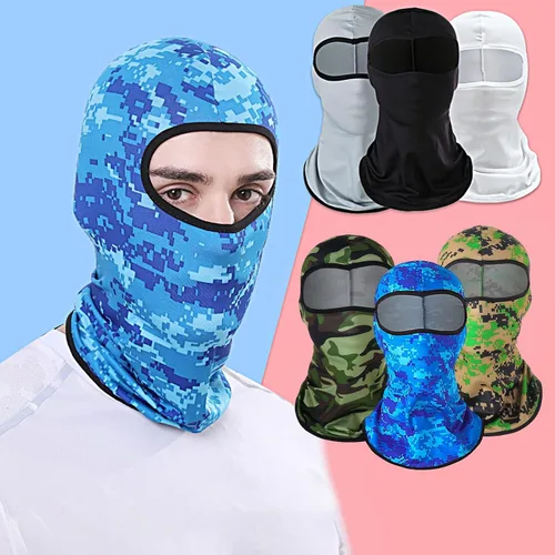Vista 2 de Pasamontañas para la cara, polaina de cuello refrescante para verano, protector UV, bufanda de esquí para hombres y mujeres, pasamontañas