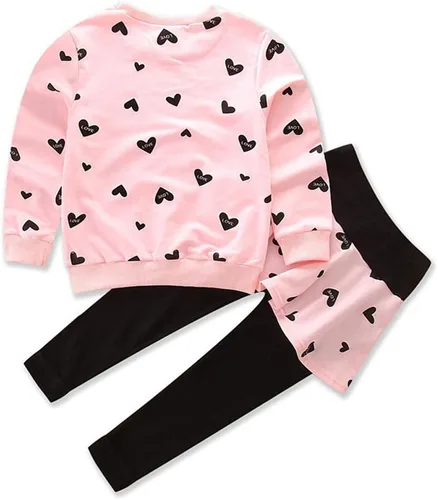 Vista 2 de Conjuntos de ropa de manga larga y leggings para niñas pequeñas