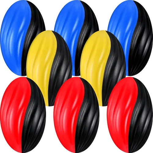 Vista 8 de Lewtemi 8 mini balones de fútbol para niños, bolas de fútbol de espuma suave en espiral, a granel, mini juguete deportivo de cumpleaños