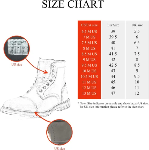 Vista 7 de Bruno Marc Botas de motocicleta para hombre, botas de vestir Oxford