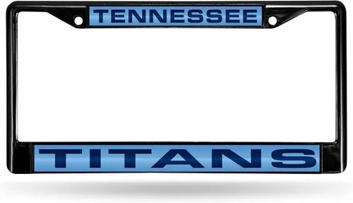 Vista 10 de Rico Industries NFL Unisex-Adult NFL Laser Cut Inlaid Standard Chrome License Plate Frame