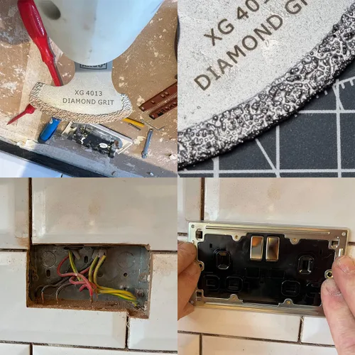 Vista 6 de XXGO Hoja multiherramienta de lechada de diamante de 3 piezas para removedor de lechada XG3001S