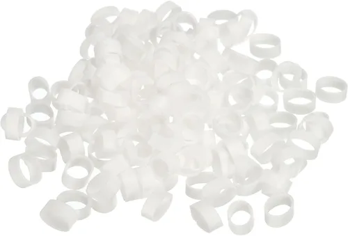 Vista 8 de PATIKIL Bandas de goma de silicona, 100 unidades, antideslizantes, de 0.9 pulgadas, color negro plano, para envolver cables, envolturas de bolsas