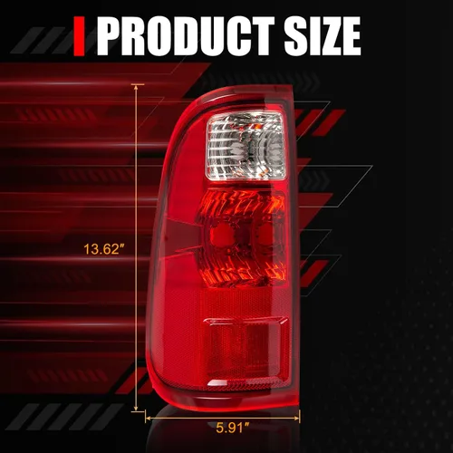 Vista 2 de RANSOTO Luz trasera compatible con Ford F250 F350 F-250 F-350 Super Duty 2008-2016 lado izquierdo del conductor trasero de la lámpara trasera