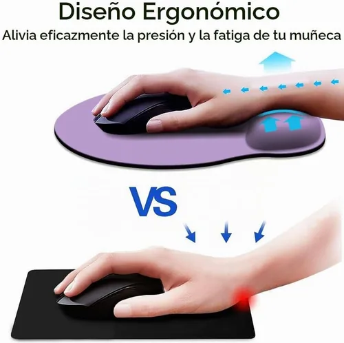 Vista 2 de DOOKE Alfombrilla ergonómica para mouse con soporte de muñeca, bonita almohadilla de muñeca con base de goma antideslizante para computadora 01