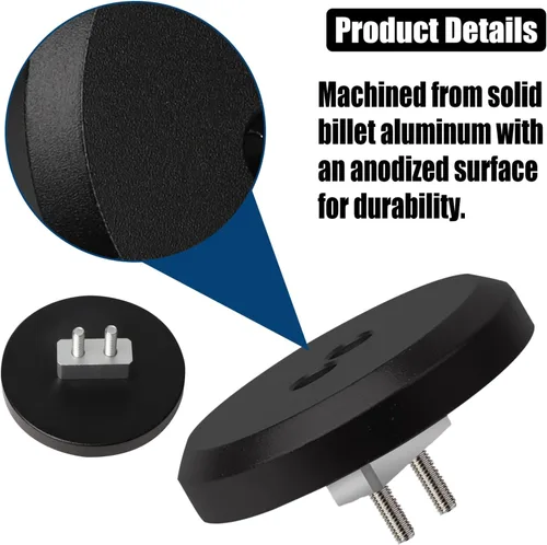 Vista 3 de Jack Pucks Almohadillas de Aluminio para Gato Compatible con Corvette C7 C6 C5 C8 1997-2026 (Paquete de 4) (Negro)