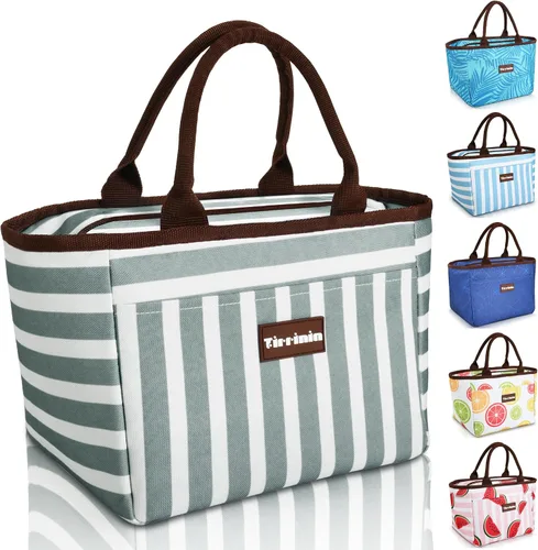 Vista 12 de Tirrinia Bolsas de almuerzo para mujeres y hombres, bonita bolsa de almuerzo aislada para mujeres, lonchera a prueba de fugas a prueba de fugas