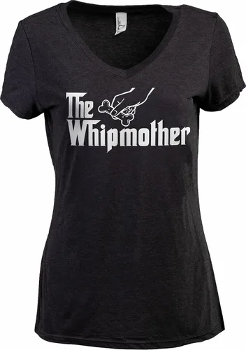 Vista 6 de The Dogmother Divertida camiseta con cuello en V para mujer, con cuello en V (italiano) Greyhound