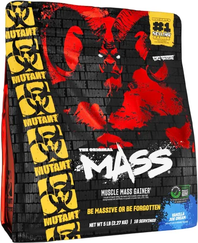 Vista 19 de Mutant Mass Proteína en polvo de ganancia de masa de peso, proteína en polvo alta en calorías para ganancia de masa, galletas y crema, 5 libras