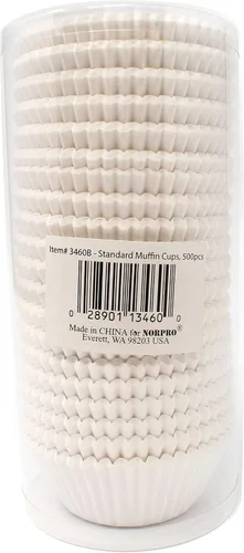 Vista 8 de Norpro Tazas gigantes para magdalenas, color blanco, paquete de 500
