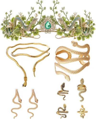 Vista 9 de MOSTORY 5 piezas de accesorios de la medusa griega del bosque para mujer