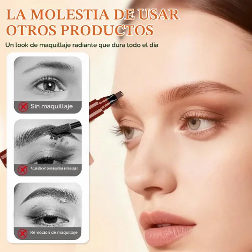 Vista 6 de 2 lápices de cejas Microblading, 2026 actualizados, impermeables, con punta de tenedor 3D, lápices de cejas para mujeres con trazos similares al