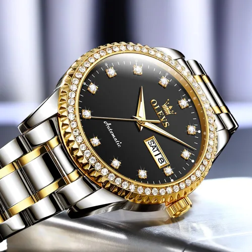Vista 4 de OLEVS Reloj mecánico para hombre ahueca hacia fuera impermeable reloj de cuerda automático para hombres