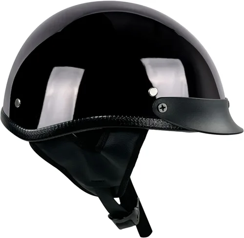 Vista 3 de Casco de motocicleta de estilo adulto unisex negro medio, con certificación DOT, para chopper, ciclomotor, patinete, motocicleta eléctrica