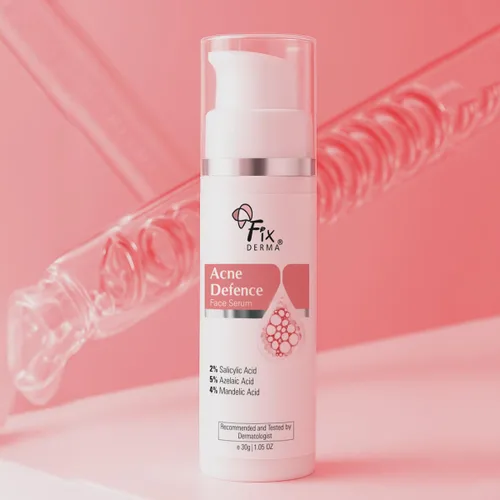 Vista 2 de Fixderma Suero de ácido salicílico al 2% para tratamiento antiacné y manchas con 5% de ácido azelaico y 4% ácido mandélico, suero facial antiacné