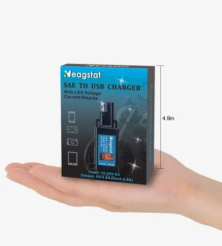 Vista 6 de Heagstat Alimentación de puerto SAE a USB para GPS, Smartphone MP3, cámara de movimiento